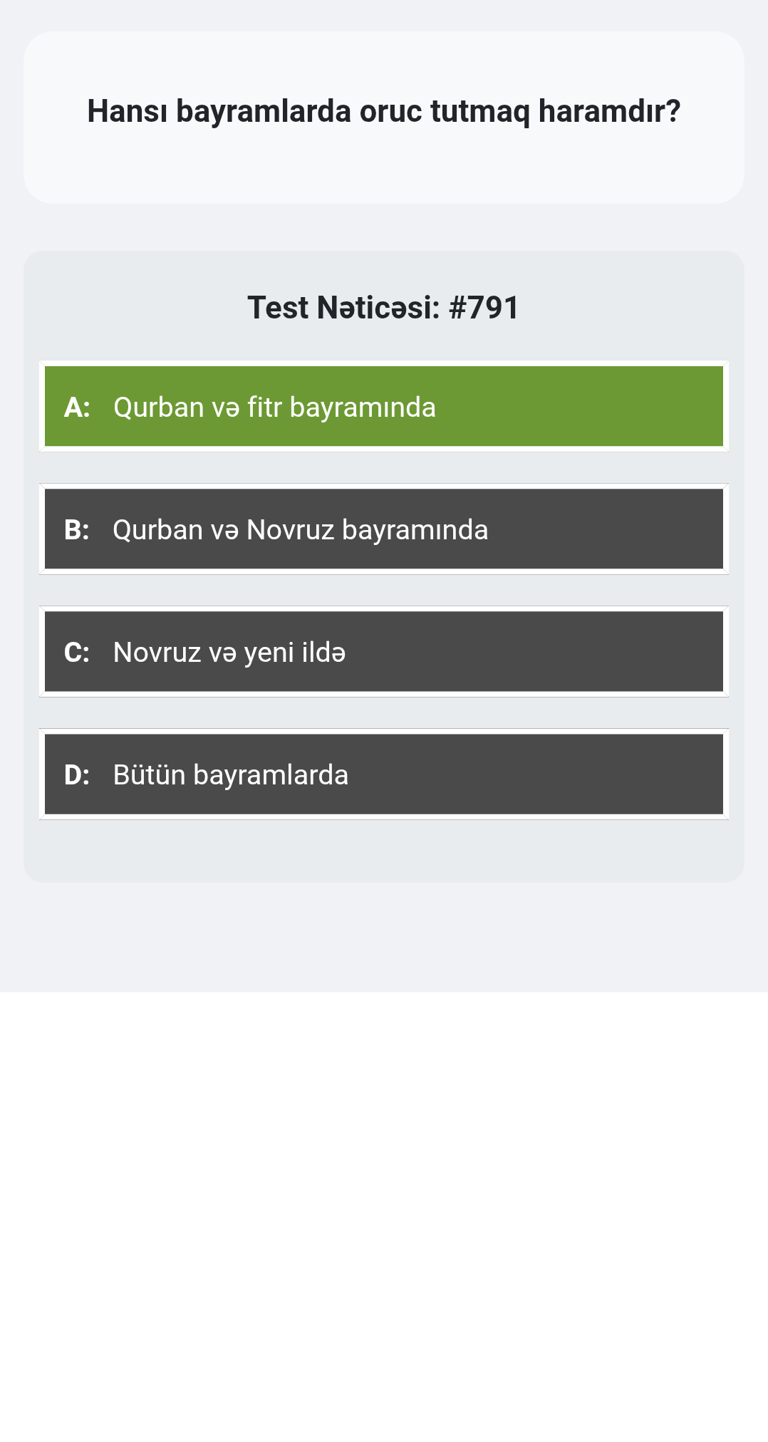  Hansı bayramlarda oruc tutmaq haramdır?
